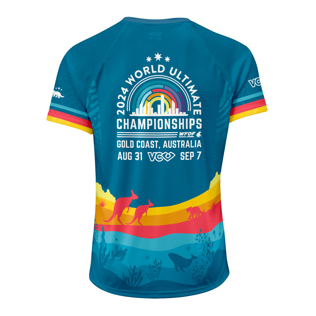 WUC 2024 Maillot Raglan Bleu Wombat