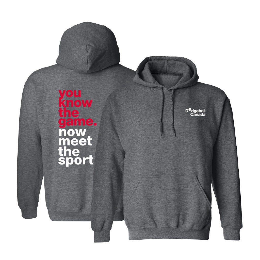Hoodie en coton gris foncé Dodgeball Canada YKTS