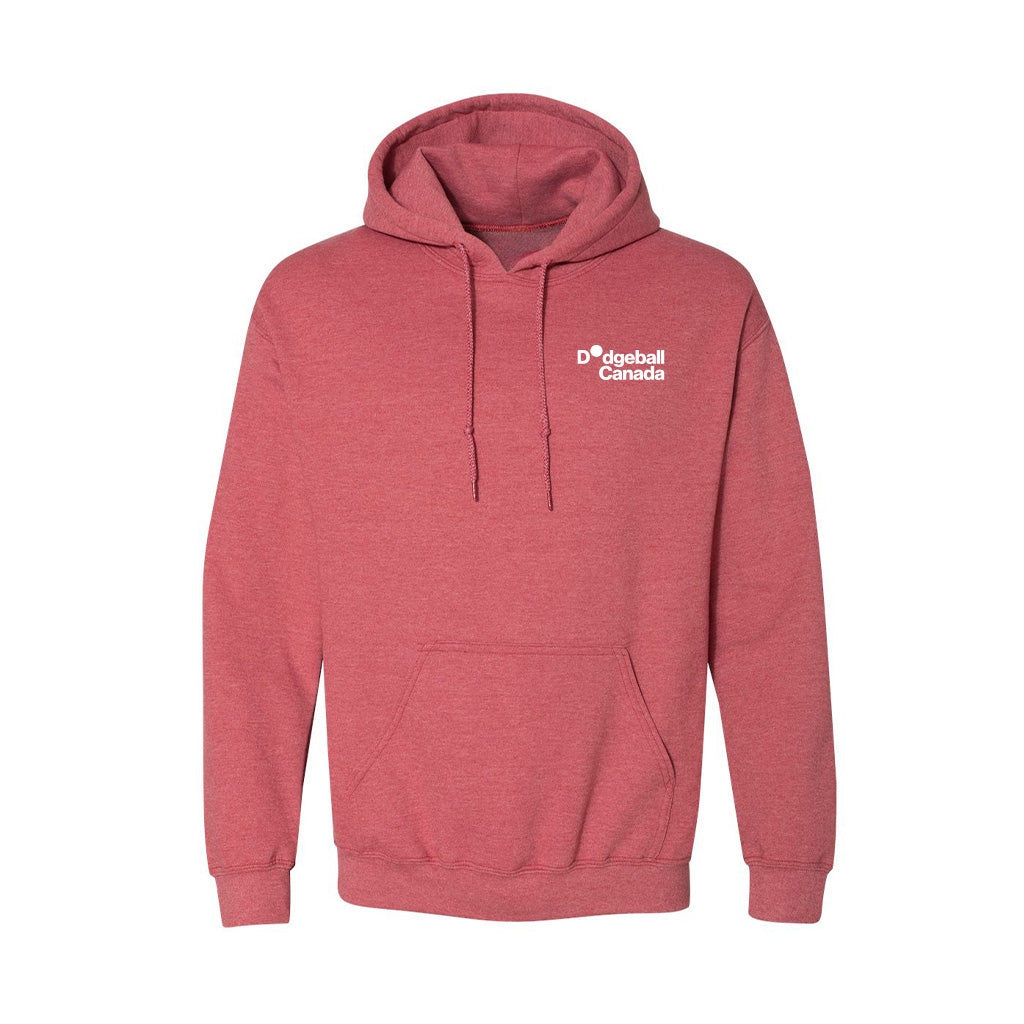 Dodgeball Canada YKTS Sweat à capuche en coton rouge heather