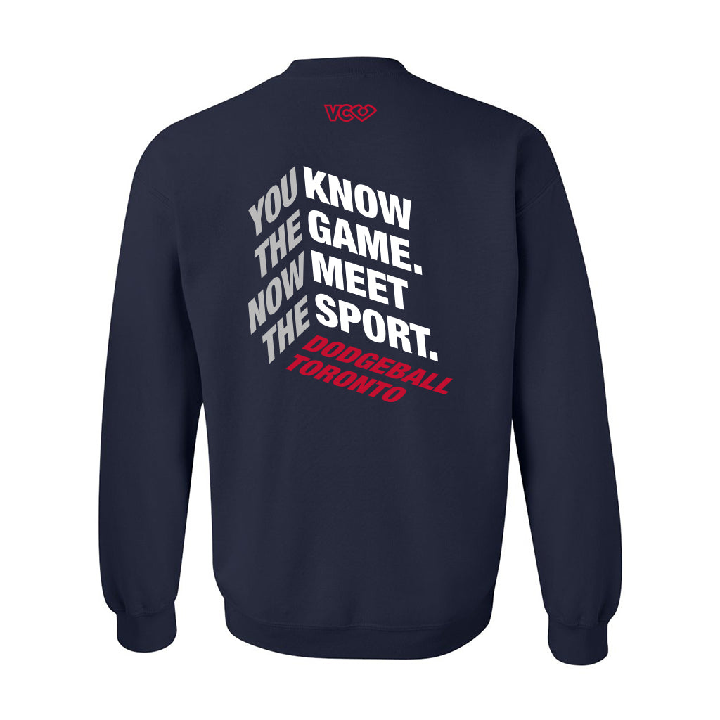 Dodgeball Toronto YKTG Navy Cotton Crewneck (S & M Only)