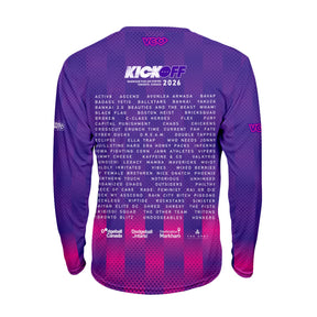 Dodgeball Toronto Kick Off Grid Purple Classic Long Sleeve