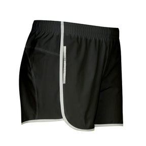 Black + White Shorty Shorts With Pockets