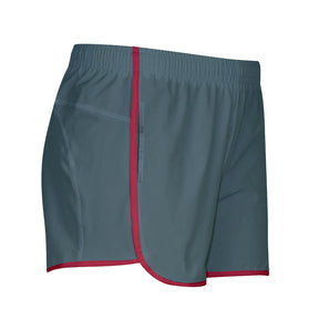 VC Ultimate Frisbee Performance Athletic Apparel Charcoal Shorty Shorts with Red Piping and Pockets