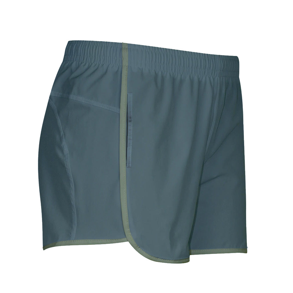 Charcoal + Sage Shorty Shorts With Pockets