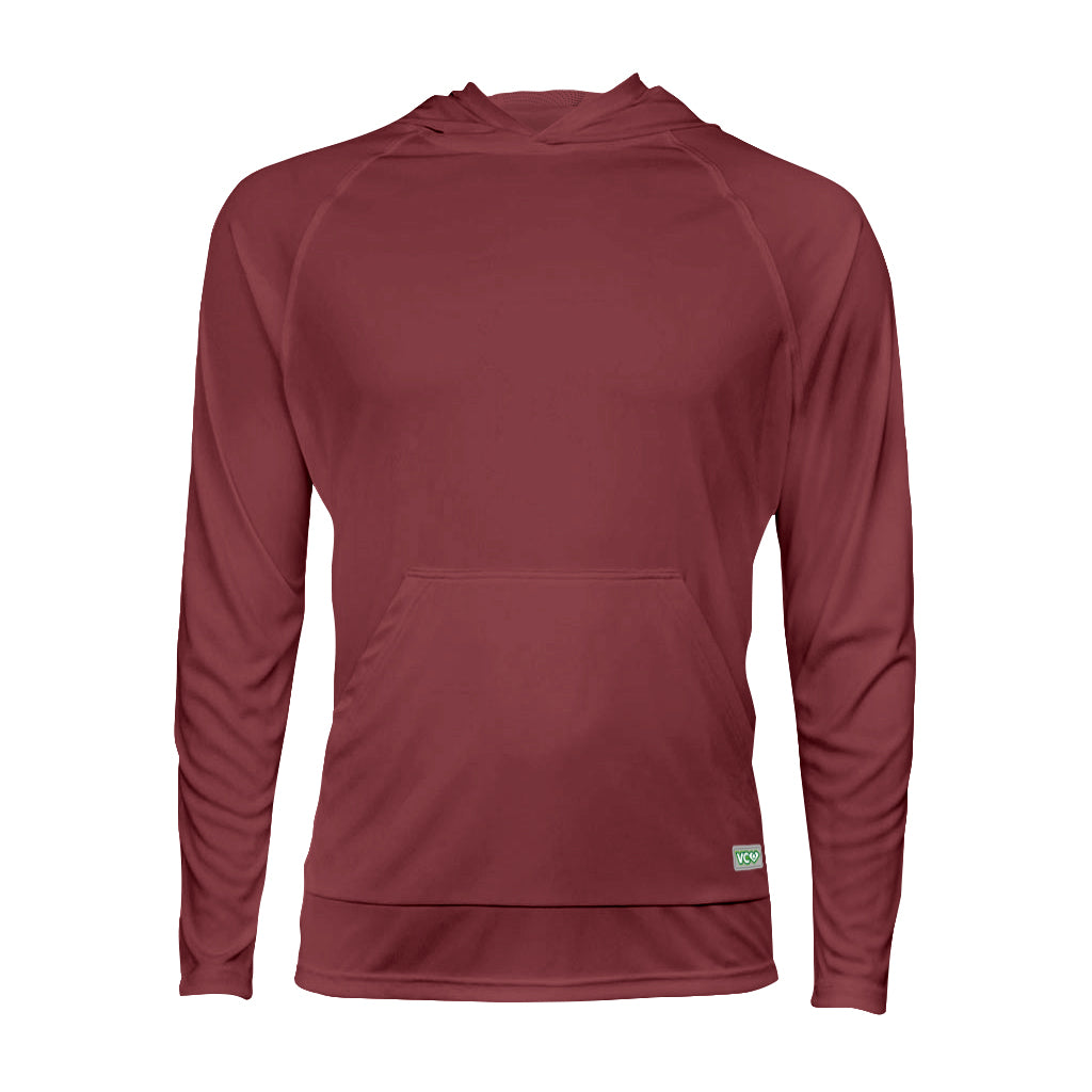 VC Ultimate Frisbee Maroon Performance Athletic Sun Hoodie