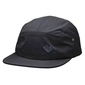 VC Ultimate Black Performance Taslon With Embroidered VC Logo Five Panel Hat Quarter View