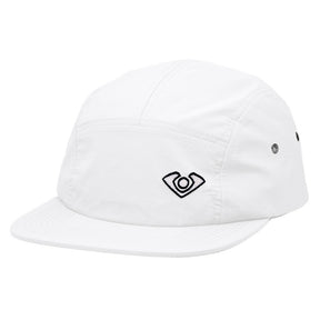 VC Ultimate Performance Taslon White Embroidered VC Logo Five Panel Hat Quarter View